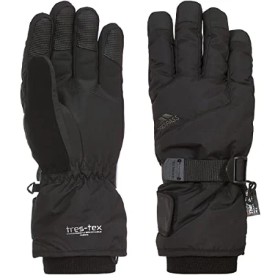 Afbeelding van Trespass Ergon II, zwart, L, warme gewatteerde waterdichte handschoenen voor dames en heren, uniseks, groot, zwart