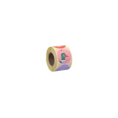 Afbeelding van Stickers Anne Pascal Ducks Mixed 5 cm per rol van 500 stuks