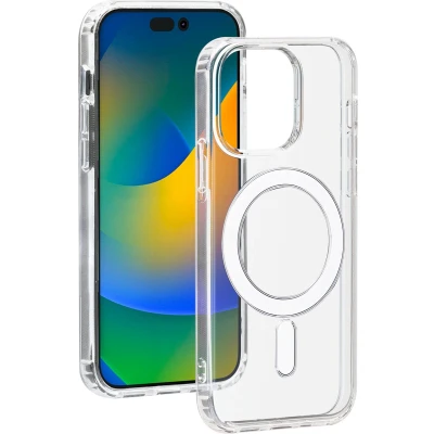 Afbeelding van Bigben Connected Telefoonhoesje geschikt voor iPhone 15 Pro MagSafe compatibel Transparant
