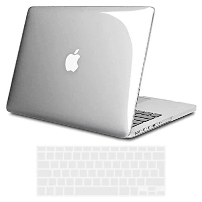 Afbeelding van TECOOL Case Hoes Compatibel met MacBook PRO 15 inch Retina 2015 2014 2013 2012 A1398, Slim Plastic Harde Koffer Bescherming Transparant Hardcase en EU Toetsenbord Cover, kristalhelder
