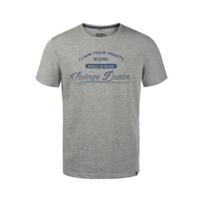 Afbeelding van Blend Pillo Tshirt print, Heren, Maat: Medium, Stone mix