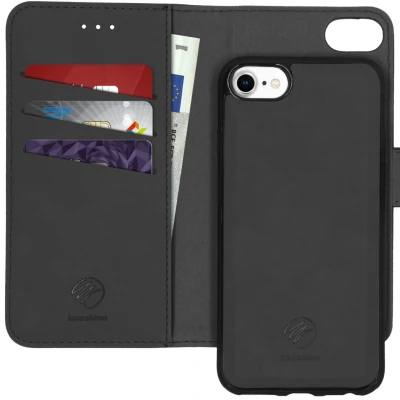 Afbeelding van Apple iPhone 7 Hoesje Kunstleder iMoshion Bookcase/2 in 1 Case Zwart Telefoonhoesje