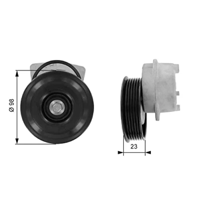 Afbeelding van Gates Spanrol (poly) V riem T38203