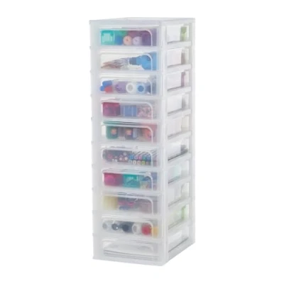 Afbeelding van Iris Ohyama, Opbergtoren, organizer, 10 laden, kantoor, woonkamer,OCH 2100 4L B26 x D35.5 H81,5 cm Wit