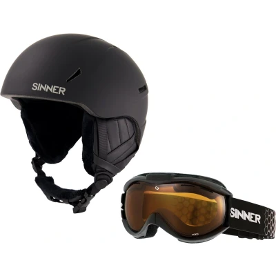 Afbeelding van Sinner COMBI PACK CREST skihelm + TOXIC skibril Zwart Maat S