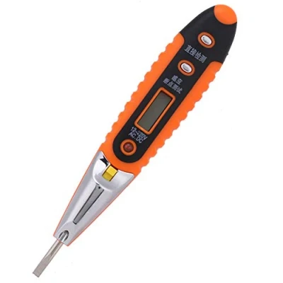 Afbeelding van Contactspanningstester, digitale elektrische spanningstester 12 220 V AC/DC inductieve tester met LED display, pen licht