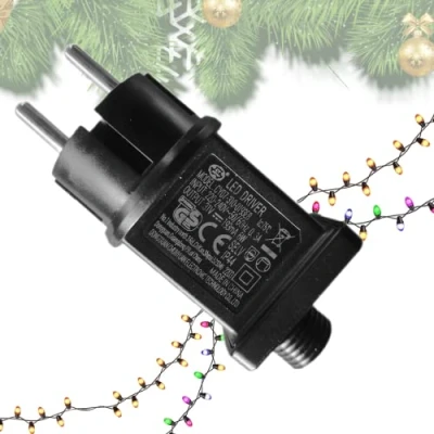 Afbeelding van AIFIZO 31 V led voeding voor kerstverlichting, IP44 sneeuwveilige transformator, driver laagspanning adapter, lichtsnoer, 8 verschillende lichtmodi