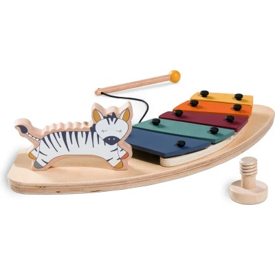 Afbeelding van Hauck Play Music muzikale activiteitentafel FSC® gecertificeerd Zebra
