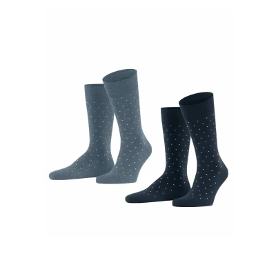 Afbeelding van Esprit FINE DOT 2PACK WITH Pattern Sokken, Heren, Maat: 39 42, Dark blue