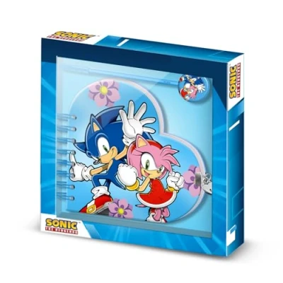 Afbeelding van Sonic The Hedgehog SEGA Amy Heart Dagboek + Pen, Blauw