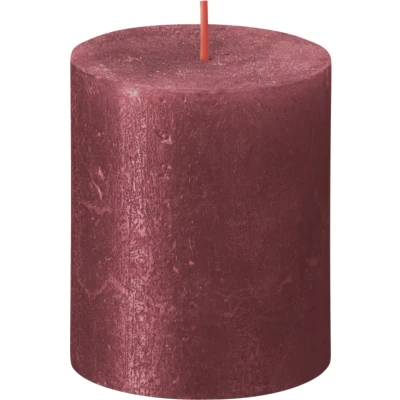Afbeelding van Stompkaars Shimmer 80/68 Red Bolsius