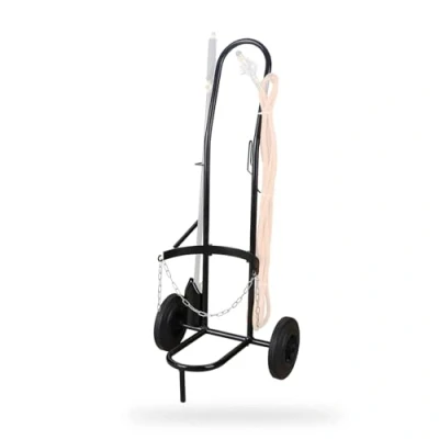 Afbeelding van GREENSTAR Trolley voor gasfles onkruidwerkzaamheden Max. capaciteit 130kg Robuuste constructie Wielen 200mm Diameter 40x110x99 cm
