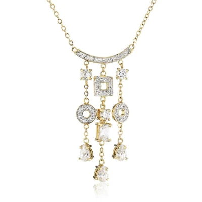 Afbeelding van Orphelia PK 011 Ketting Verguld metaal / Zirkonia 45 cm