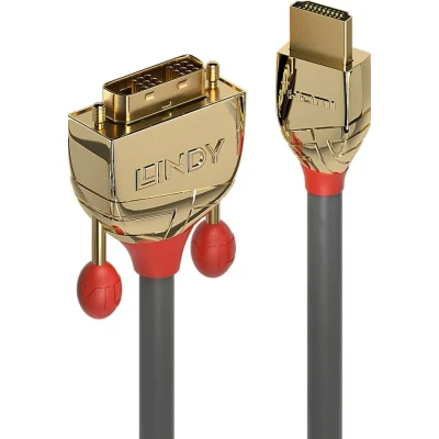 Afbeelding van Lindy 36198 HDMI DVI D Grijs kabeladapter/verloopstukje