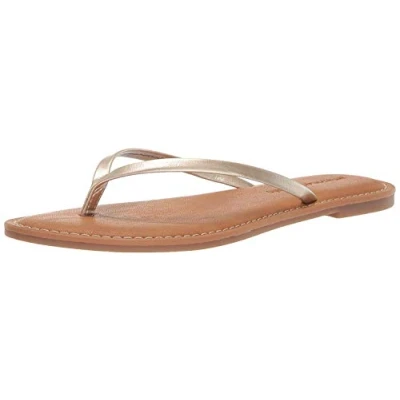 Afbeelding van Amazon Essentials Teenslippers voor dames, Goud, 8 US Wide
