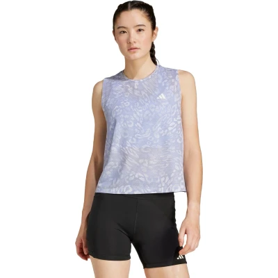 Afbeelding van adidas Performance Own the Run CLIMACOOL 3 Stripes Tanktop Dames Grijs 2XS