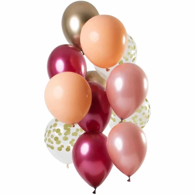 Afbeelding van Ballonnen set Rich Ruby 12 stuks