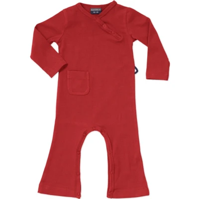 Afbeelding van Silky Label jumpsuit hypnotizing red Wijde Pijp maat 86/92 rood
