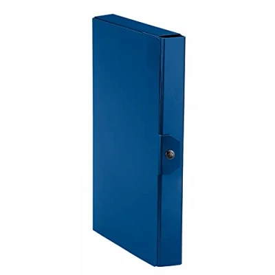 Afbeelding van Esselte Opbergdoos voor lange documenten, A4, 1 stuk, 4 cm, blauw, Eurobox, 390324050