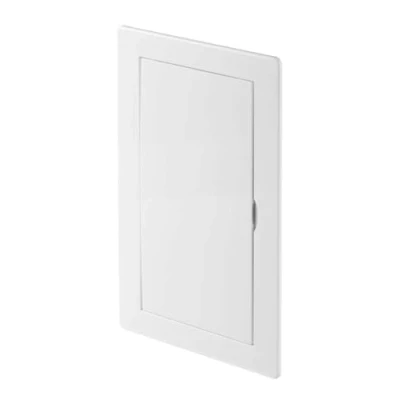 Afbeelding van Awenta 100 x 200 mm kunststof toegangspaneel deur witte opening klep afdekplaat inspectieluik deurvergrendeling verborgen scharnier verwijderbare overschilderbaar glad oppervlak (100