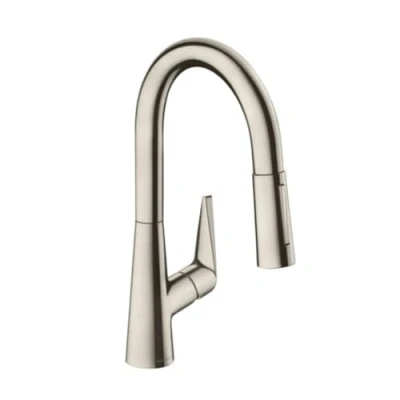 Afbeelding van Hansgrohe talis s 1 gats keukenkraan 160 m uittrekbare handdouche instelbaar 110 of 150 rvs look