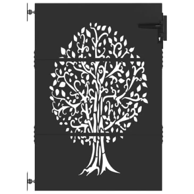 Afbeelding van vidaXL Tuinpoort Anders Zwart 100 x 150 cm Poedercoated staal