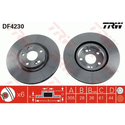 Afbeelding van Trw Remschijf DF4230
