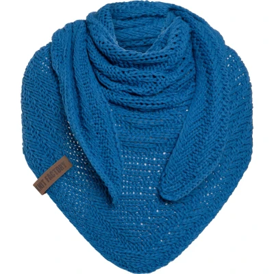 Afbeelding van Knit Factory Sally Halsdoek, Dames, Maat: One Size, Cobalt
