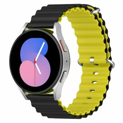 Afbeelding van Ocean Style bandje Zwart / geel Xiaomi Mi Watch S1 Pro Active S2