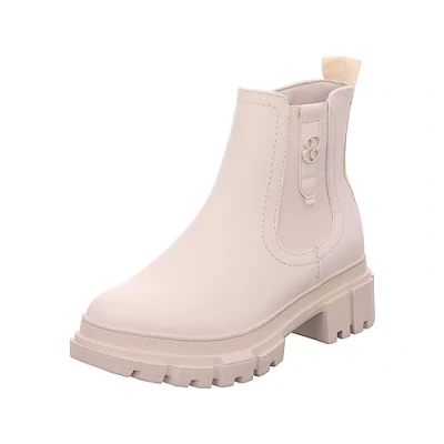 Afbeelding van s.Oliver Chelsea Enkellaarsjes met plateauzool, Dames, Maat: 40, Cream Kunststof