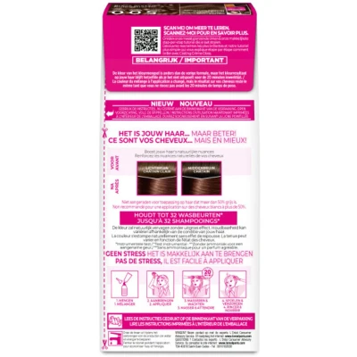 Afbeelding van 3x L&#039;Oréal Casting Crème Gloss Semi Permanente Haarkleuring 500 Lichtbruin