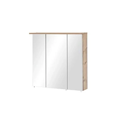 Afbeelding van Schildmeyer Spiegelkast Profiel Breedte 70 cm, 3 deurs, ledverlichting, schakelaar /stekkerdoos