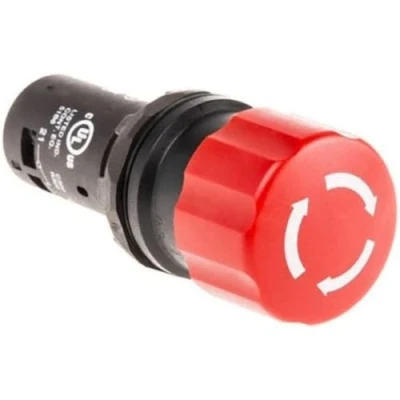 Afbeelding van ABB Noodstop drukknop 30mmDraaislot, Knoppen + Schakelaars, Rood