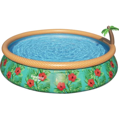 Afbeelding van Bestway Fast Set Opblaasbaar zwembad inclusief filterpomp 457x84 cm Paradijsprint Rond