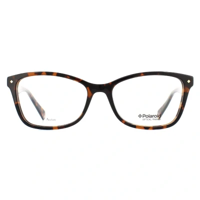 Afbeelding van Polaroid katten oog donkere havana damesglazen frames
