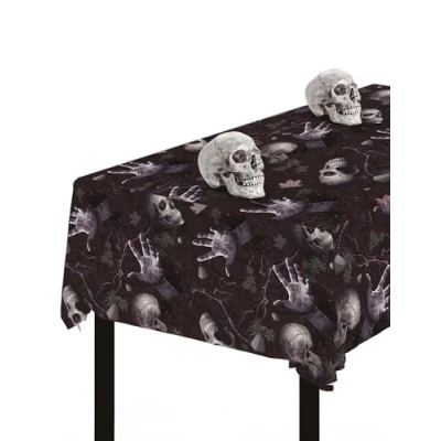 Afbeelding van Fiestas Guirca Tafelkleed Zombie Hand Halloween 137 x 274 cm Decoratie Versiering