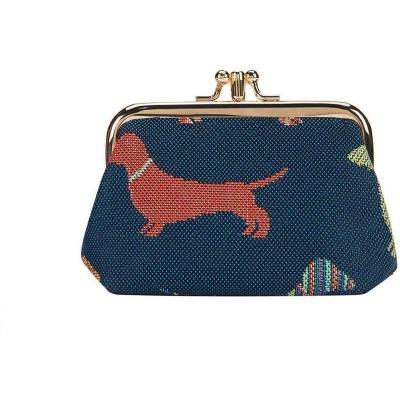 Afbeelding van Signare Portemonnee klip Gobelinstof Dachshund Teckel