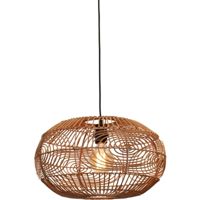 Afbeelding van Good&amp;Mojo Hanglamp Madeira Rotan Naturel 48x48x30cm