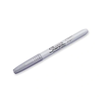 Afbeelding van Sharpie Br&amp;s Permanente Marker, Fijne Punt, Niet toxisch, Metallic Zilver (39013)