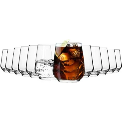 Afbeelding van KROSNO Water Sap Tumbler Drinkglazen Set van 12 400 ml Splendour Collectie Perfect voor Thuis, Restaurants en Feesten Vaatwasser Veilig