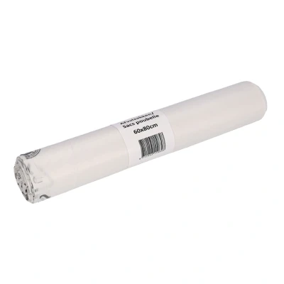 Afbeelding van 20x Afvalzak Cleaninq 60x80cm HDPE recycled T23 60L transparant