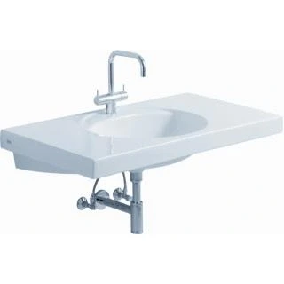 Afbeelding van Geberit Preciosa wastafel wit KeraTect (100 x 55 cm) 1 kraangat,