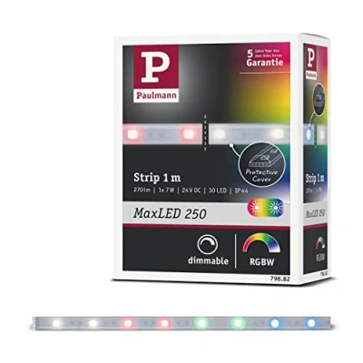 Afbeelding van PAULMANN MaxLED 250 LED strip RGBW 100 cm zilver gecoat