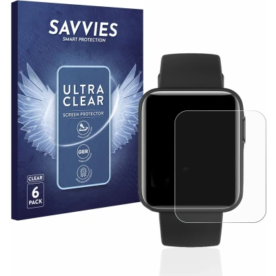 Afbeelding van Savvies Screenprotector voor Xiaomi Mi Watch Lite Folie Beschermfolie transparant (6 Stuks)