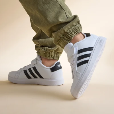 Afbeelding van adidas Grand Court 2.0 el c Schoenen, Ftwr White/core Zwart/FTWR Wit, 12 UK, Witte Kern Zwart 30.5 EU