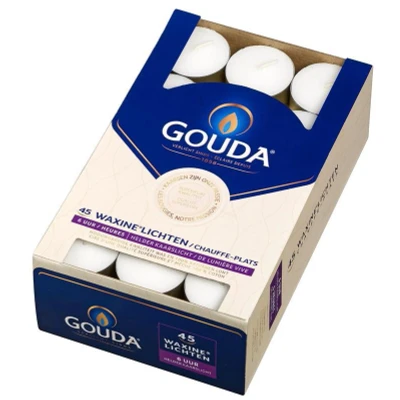 Afbeelding van Gouda Waxinelichten 6 Uur Wit Multi verpakking 6x45ST