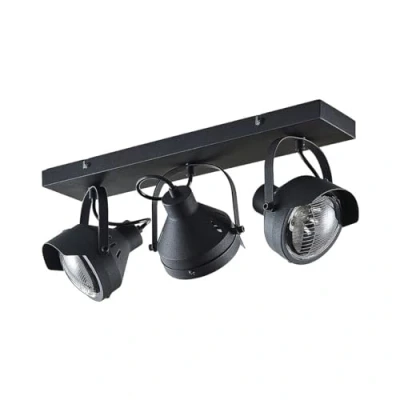 Afbeelding van Lindby buitenspot 3lichts metaal, glas H: 21.5 cm GU10 zwart