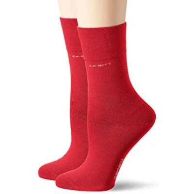 Afbeelding van Camano Ca Soft Sokken unisex 2 PACK 39 42 Rood Naadloos en zonder knellende elastiek