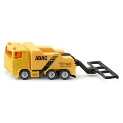 Afbeelding van siku 1493, ADAC sleepwagen, speelgoedauto voor kinderen, metaal/kunststof, geel, hef en intrekbare sleepinrichting