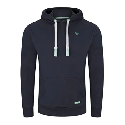 Afbeelding van Riverso RIVLinus Hoodie sweatshirt pullover capuchon kangoeroezakken regular fit effen katoen grijs bruin groen rood blauw zwart S M L XL 2XL 3XL 4XL 5XL, Navy (19400),